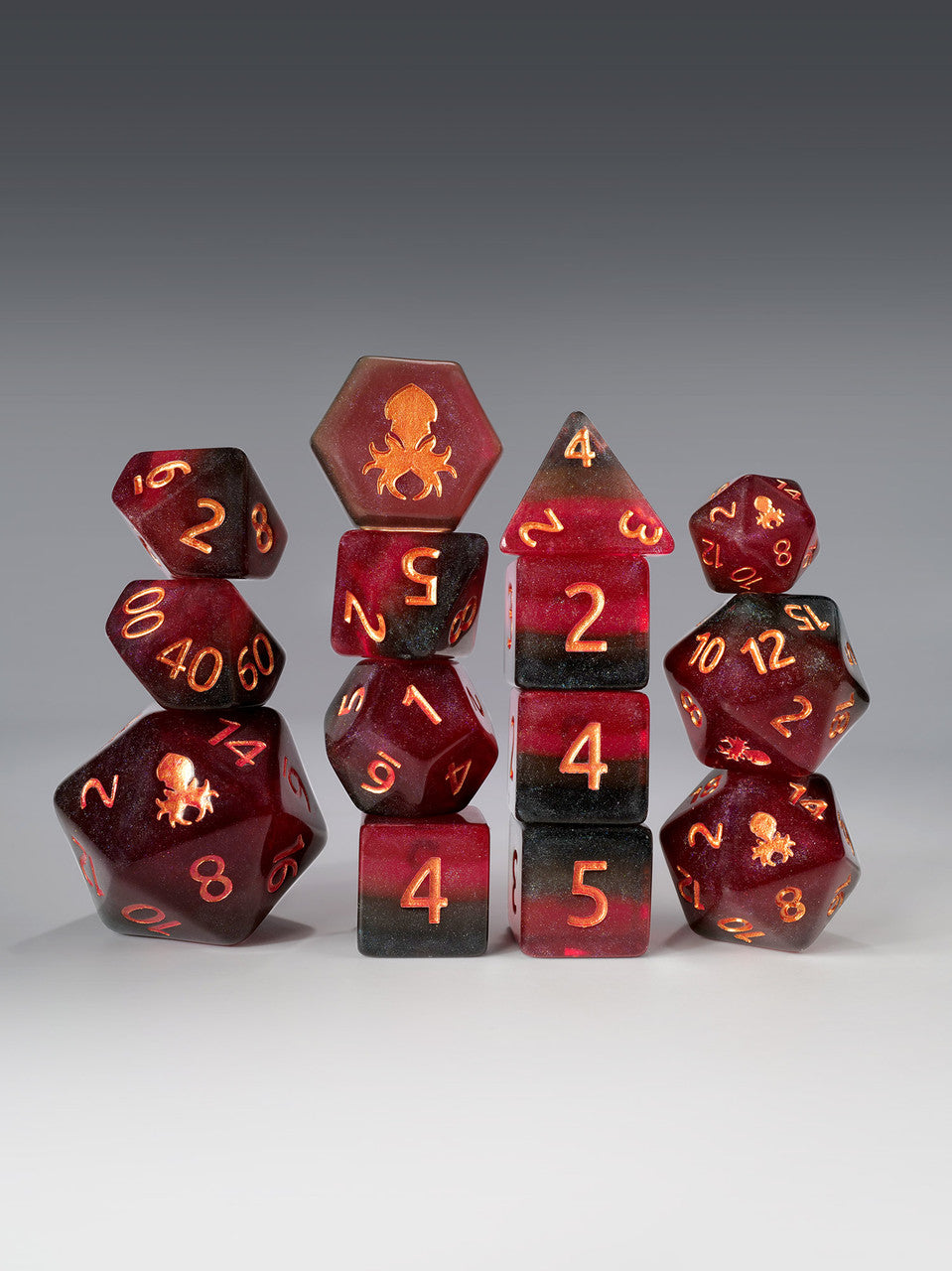 Mystic Vampire 14pc Copper Ink Dice Set